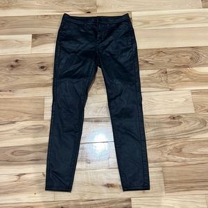 Womens black leather pants